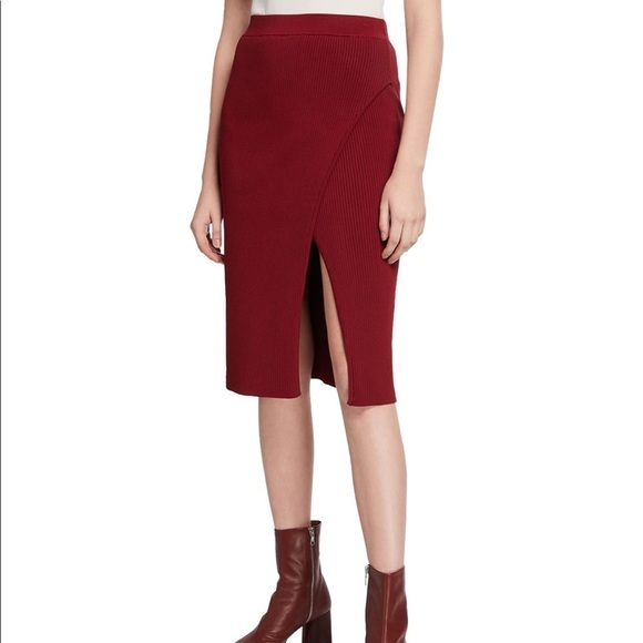 JONATHAN SIMKHAI Deep Rib Wrap Skirt - Picture 1 of 6